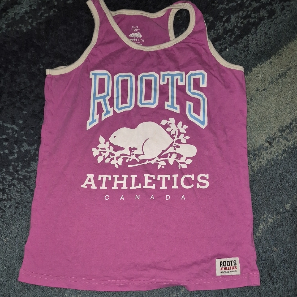 💥5/35 Roots Kids Tank Top in Vibrant Purple Size XL
